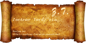 Zentner Terézia névjegykártya